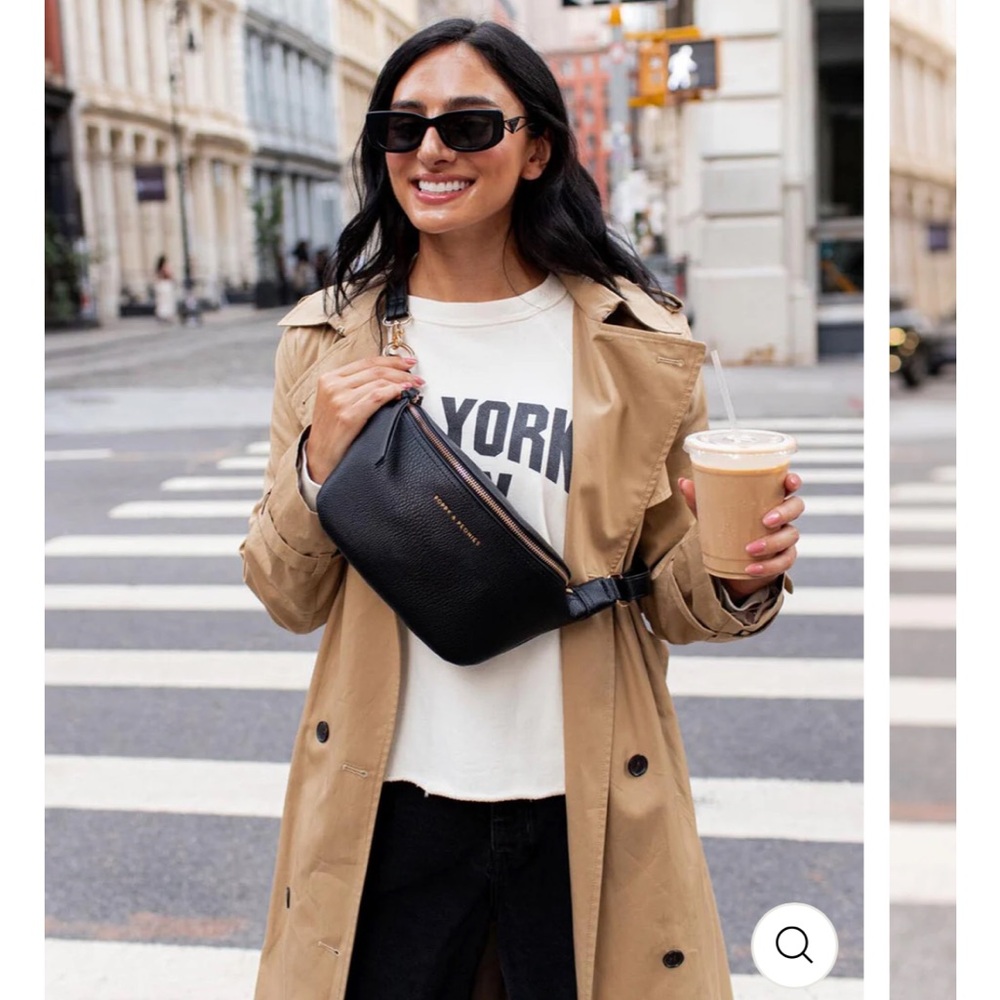 Black Leather Crossbody Bag